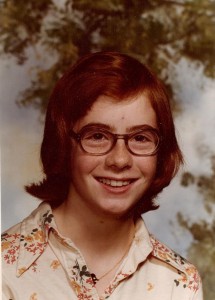 The 1970s were not kind to me. Note the massive zit, dead-centre of my forehead.